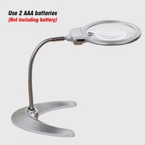 루배 lupe foldable 램프 조명 돋보기 2x 5x magnifying table 2 led 조명 loupe 돋보기 화면 신문 보석 수리 도구, 2x 5x 2led 4b-10
