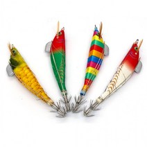 BUyuS4가지색상 문어에기 UST 한치 색동 옥수수 에비슷테 삼봉에기 고추장 수박굿딜 브이숍, 002-수박