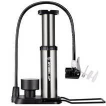 자전거 휴대용 미니 펌프 발펌프 오토바이 타이어 공기주입기 바람넣는기계, 실버