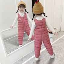 패딩바지 키즈 아기 남아 여아 겨울 멜빵 오버롤 썰매복 썰매장 첫눈 스키복 점퍼 방한