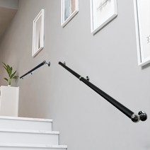 핸드레일 120cm 계단 안전 난간 손잡이, 핸드레일1.2Mset(블랙)
