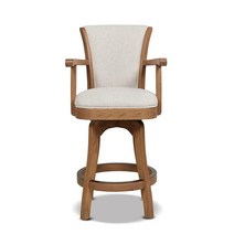 Jennifer Taylor Home Sybil 68.6cm27인치 회전 카운터 높이 바 스툴 화이트 페퍼 얼룩 방지 고성능 폴리에스터 612049, Counter Stool_27
