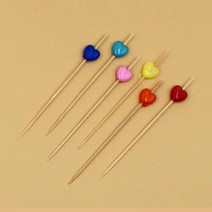 요지 과일꼬치 대나무꼬치 하트꼬치(90mm)