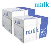 엑소 밀크 A4 복사용지(A4용지) 75g 2000매 2BOX, 단품