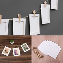 리시안제이 3X4 가랜드 종이액자 화이트 10P 즉석사진액자 끈액자