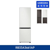 삼성전자 [M](코타)삼성 비스포크 2도어 키친핏 냉장고(RB33A3661AP), 차콜