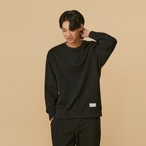 [JAJU/자주] 남 스웨트 크루넥 셔츠_블랙