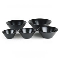 업소용 멜라민 면기 라면기 검정색 라면그릇 음식점 일식 식당 분식 국수 우동, 바이오볼 면기 DS-7850(22.8cm)
