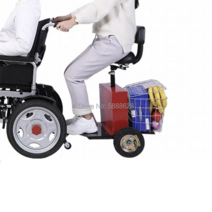 전동휠체어 노인전동차 좌석과 바구니가 있는 휠체어 트레일러 휠체어 액세서리, 빨간색
