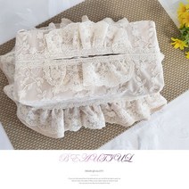 광목/자수/레이스/멜란지/집들이선물/주방/소품/고급 뷰티플 티슈커버, 샤인-화이트