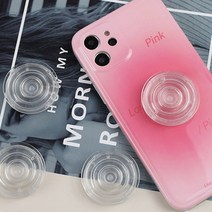 달자샵 DIY용 그립톡 만들기 투명 소켓 5P 3단 접이식 강력접착 스마트톡 부자재, 평면, 5Pcs