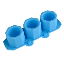 3홀 라운드 콘크리트 화분 석고 금형 DIY 아로마 테라피 양초 장식용, 14 Octagon-blue