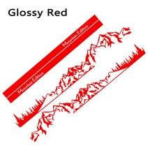 자동차 도어 사이드 스티커 Camper Van Mountain Edition Decals 액세서리 폭스 바겐 VW Transporter T4 T5 T6 Multivan Carave, Glossy Red+SWB