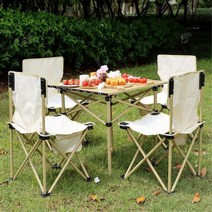 캠핑동호회 캠핑족 플렉스 폴딩체어 테이블세트 간이식탁 여행 등산용 경량 티타임, 2인 캠핑테이블(소형)세트