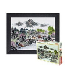 퍼즐피플 동양화 직소퍼즐 모음, 장가가는 날 1000P 액자포함(우드블랙), 퍼즐유액 포함, 1000p