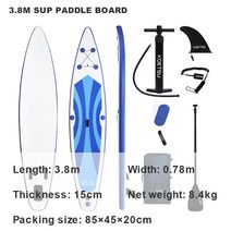 서핑 보드 koetsu 팽창식 패들 긴 여행 낚시 접고 휴대할 수 있는 어린이 패들, 협력사, 380섭