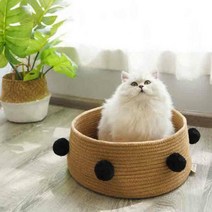 고양이 숨숨집 방울 바구니 방석, 바구니_민트방울