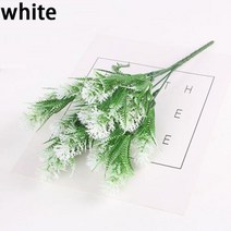 테라스 인조 잔디 모조 물 소나무 홈 인테리어 액세서리 웨딩 장식 꽃 가정 용품 저렴한 인공 식물, WHITE+1pc