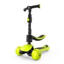 IFAM(완구) 키즈휠 X5 유아킥보드 붕붕카 접이식 LED 씽씽이, 1.스파클 라임