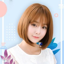 [N2Y] 앞머리 단발 통가발 보브컷 여성단발 스타일 단발머리 #9999EA, 1, 골드, 본상품선택