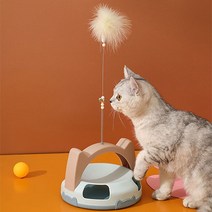고양이 빙글빙글 행동유발 자동 장난감, 보라색