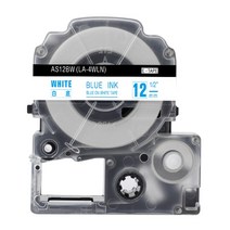 6/9/12mm 라벨 테이프 SS12KW 엡손 Lw400 LK-4WBN 카트리지 레이블 작동 LW-300 500 600P 700 메이커, 17 blue on white_04 18mm