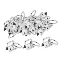 키 체인 펜 던 트 매는 밧줄 수하물 스트랩에 대 한 분할 링 클램프와 50 조각 키 Fob 하드웨어