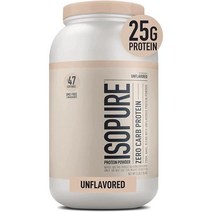 WPI보충제 게이너 단백질 살찌는보충제 sopure Unflavored Whey solate Protein Powder 비타민 C 아연 25g 제로 탄수화물 케토 3파운드, 3파운드(1팩), 1개