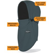 BLACKSTRAP Team Hood 방한모 페이스 마스크 정품보장, One Size, Steel