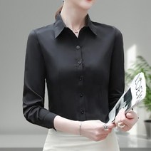 여성용 봄 가을 셔츠 긴팔 오피스