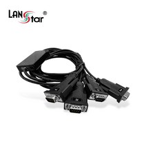 랜스타 USB2.0 to RS232 4포트 시리얼 컨버터 케이블 1.8M LS-RS204C, 1개