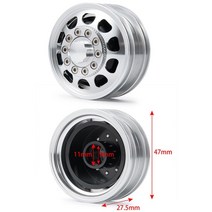 호환 트레일러 승용차 캠핑카 견인 장치 고리 전륜 허브 금속 전원unpower 휠 림 114 트럭 rc 트랙터화물 부품, f-03 베어링