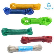 와이어 코팅 빨래줄 로프 캠핑 휴대용 베란다 옥상 마당 빨래 세탁, 길이, 20M