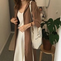 원피스형 블라우스 롱남방 롱셔츠 허리끈 가디건 봄 가을 겨울