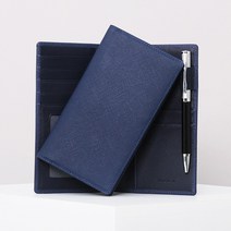 MATT 마뜨 [속지증정] 사피아노 레더 CEO 수첩 다이어리(스틸블루+FG네이비 9.5x17cm)D10271 수첩다이어리, (스틸블루+FG네이비)D10271 이니셜양면각인