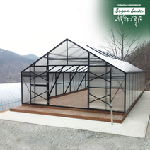 벤자민가든 조립식온실하우스 PROFESSIONAL PRO5 5x4m 6평형 대형온실 폴리온실 렉산온실 야외온실 식물온실 비닐하우스 온실하우스 온실 하우스 펜션온실 카페온실, 기본구성