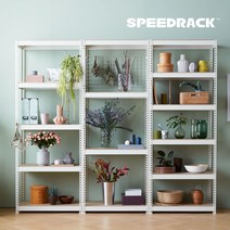 스피드랙 조립식선반 화이트앵글 (다용도 베란다 세탁실 창고 매장 거실 호텔등), 1개