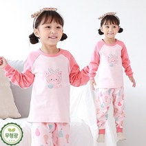 토토와모모 여아 주니어 실내복 유아 아동 어린이 내의 /P후르츠키티(양면)