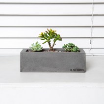 온더콘크리트 천연시멘트 직사각화분, 스모키블랙