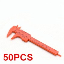 노기스 디지털 버니어 캘리퍼스 플라스틱 다이얼 게이지 마이크로 미터 측정 눈금자 128, 레드 50개