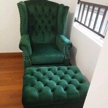 미국식 패브릭 소파 의자 거실 하이백 편한 소파 클래식 1인용 수입 소파, 1번