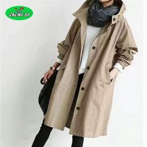 SHENGBO여성 봄가을 트렌치 후드 야상 점퍼S00209066688