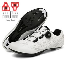 자전거신발 클릭슈즈 산악자전거신발 남성 사이클링 스니커즈 Mtb 신발 레이싱 자전거 자동 잠금 속도 여성 스피드 클릿 산악 도로 2023, Road-white-Lock+38