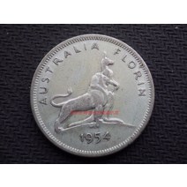 1954년 여왕의 호주 방문을 기념하는 1플로린 은화 기념주화 희귀동전 지폐 행운의상징