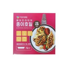 러비스 에어프라이어 종이호일 푸드페이퍼 대형23cm 60매, 단품