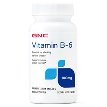 GNC 비타민 B6 100mg 100정 (타블렛) Vitamin 100tabs, 1개