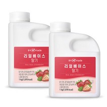 흥국에프앤비 맘스리얼베이스 딸기 1kg 2개, 아이스박스포장