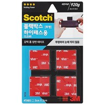 3M 강력 폼 양면테이프4P (블랙박스 하이패스용) 투명, +]본상품선택[+