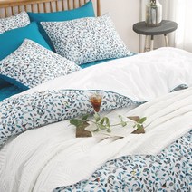 썸 모달60수 사계절 누비이불커버 S, 터키블루