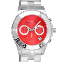 [해외]명품마크제이콥스시계70015167 Marc by Marc Jacobs Womens Chronograph Watch Red Dial Stainless Steel Band